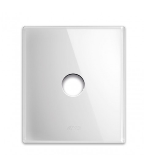 PLACCA NEW STYLE VETRO BIANCA 1COM