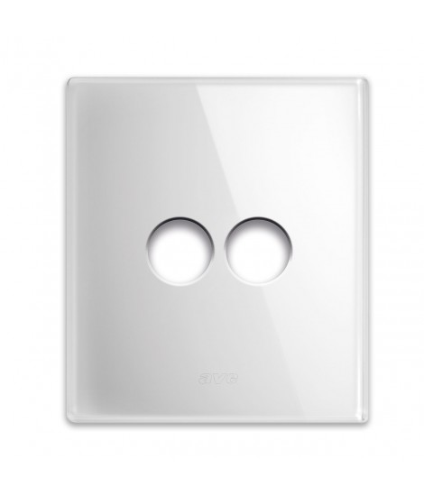 PLACCA NEW STYLE VETRO BIANCA 2COM