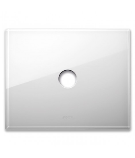 PLACCA NEW STYLE VETRO BIANCA 1COM