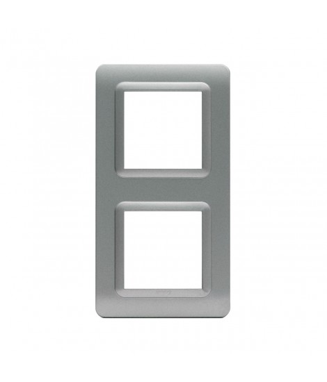 TECN PLATE.44 MATT SILVER 2+2M