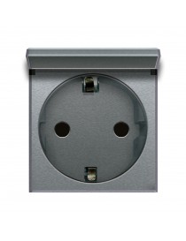SCHUKO 2P+T SOCKET 16A+SPOR ALLUM.2M