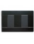 PLATE RAL45 2MOD. GLOSSY BLACK
