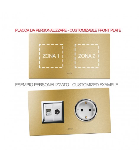 PLATE MULT.PERS0N. ALUMINUM.GOLD 2+2M