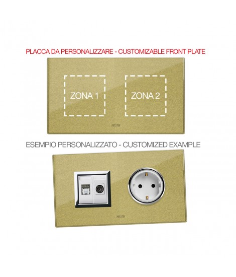 PLAQUE MULT.PERSON. GLAS OR0 2+2M