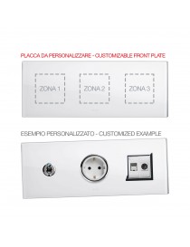 PLACCA MULT.PERS.VETRO BIANCO2+2+2M