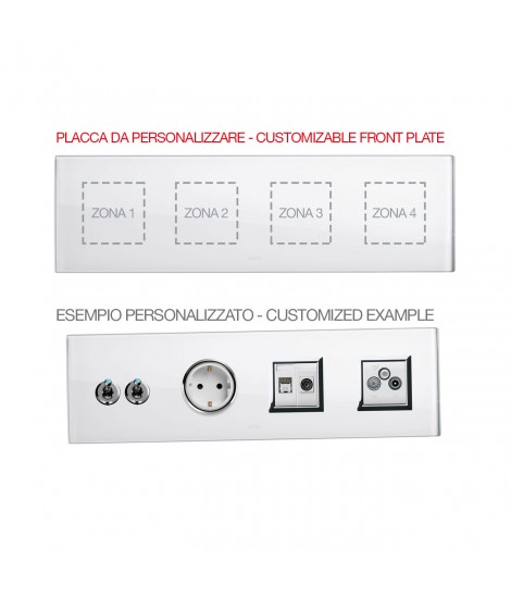 PLACCA MULT.PER.VETRO BIAN.2+2+2+2M