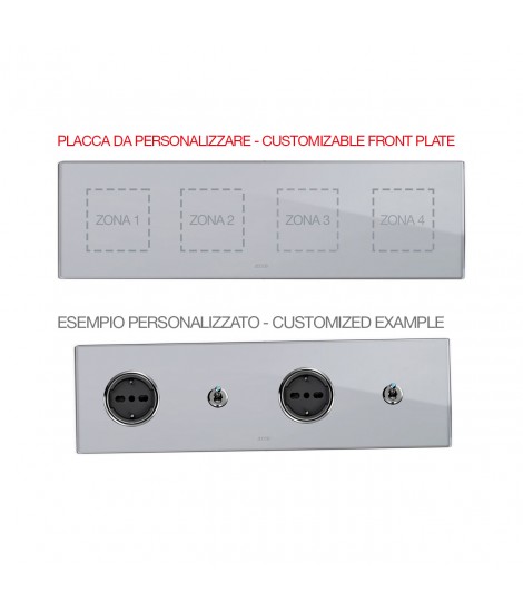 PLACCA MULT.PER.VETRO GRIG.2+2+2+2M