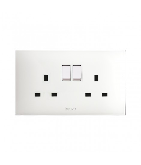 DOUBLE SOCKET ST. ING+INTER.13A 1P 4M