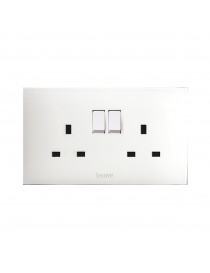 DOUBLE SOCKET ST. ING+INTER.13A 2P 4M