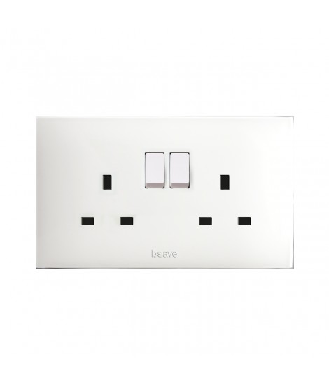 DOUBLE SOCKET ST. ING+INTER.13A 2P 4M