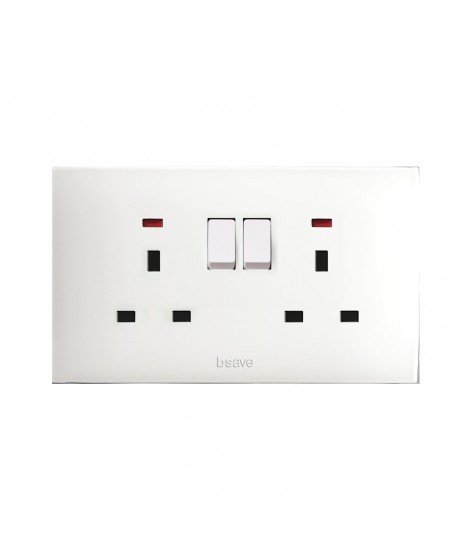 DOUBLE SOCKET ST. ING.+INT+N.13A 2P4M