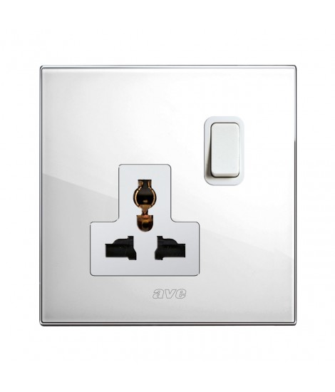 SOCKET 13A MLSTD+INTER. 1P WHITE 2M