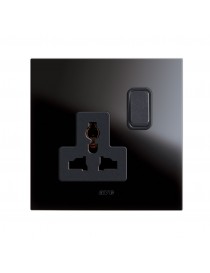 BUCHSE 13A MLSTD+INTER.1P SCHWARZ2M