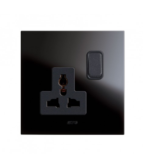 SOCKET 13A MLSTD+INTER.1P BLACK2M