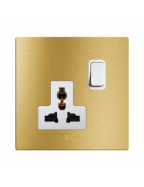 BUCHSE 13A MLSTD+INTER. 1P GOLD 2M