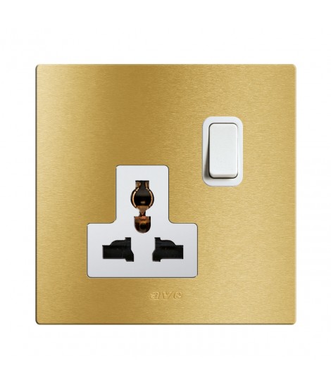 SOCKET 13A MLSTD+INTER. 1P GOLD 2M