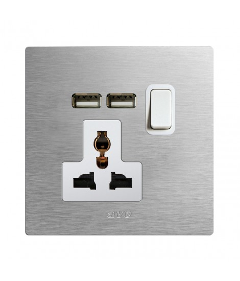 PRESA13A MSTD+INTE.1P+USB ALL.NAT2M