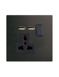 PRESA13A MSTD+INTE.1P+USB ANTRAC.2M