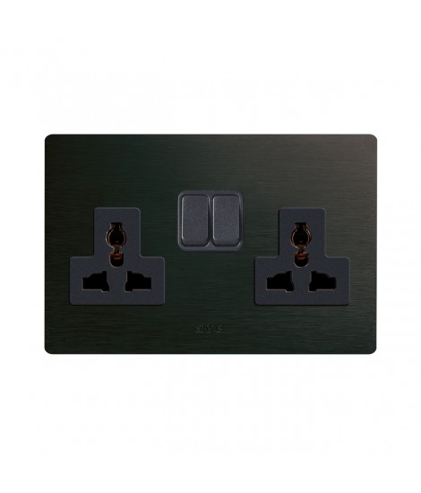 2 SOCKETS 13A MSTD+INT.1P ANTHRAC.4M