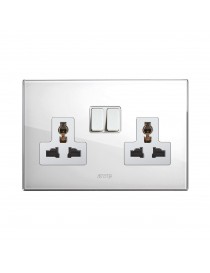 2 SOCKETS 13A MSTD+INT. 1P WHITE 4M