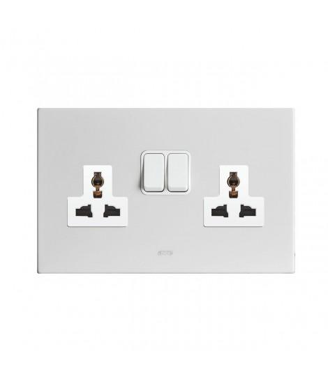 2 SOCKETS 13A MSTD+INTER.1P CORIAN 4M