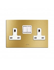 2 BUCHSE 13A INTERRUTT. 2P GOLD 4M