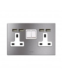 2ÜBERNAHME INTER.13A 2P + USB ALL.NAT. 4M