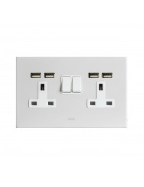 2 STECKDOSEN 13A INTER. 2P + USB CORIAN 4M