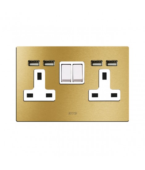 2 PRESA 13A INTERRUTT. 2P ORO 4M