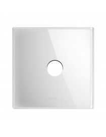 PLACCA 98x98 VETRO BIANCA 1COM.LEV.