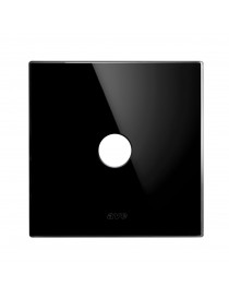 PLACCA 98x98 VETRO NERA 1COM.LEV.