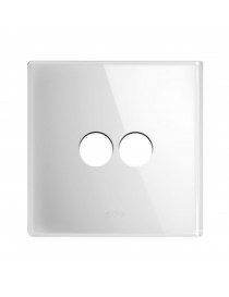 PLACCA 98x98 VETRO BIANCA 2COM.LEV.