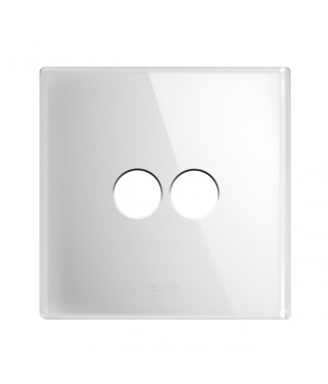 PLACCA 98x98 VETRO BIANCA 2COM.LEV.