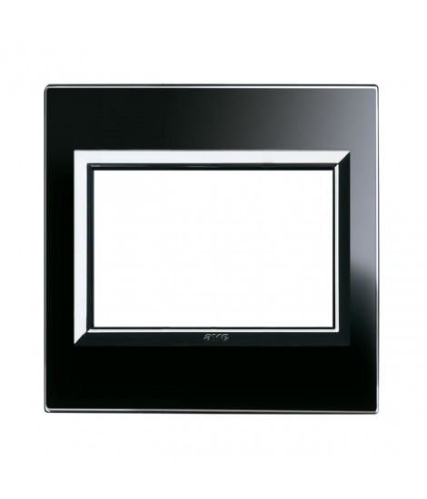 PLAQUE FINES. 98x98 black glass 3M