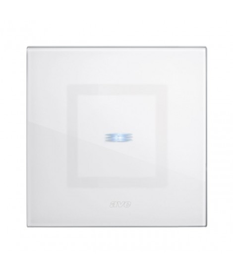 Plate 98 VETRO98 white glass TOUCH 1C.