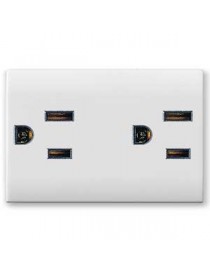 DUAL SOCKET USA 2P+T 15A DOMUS 3M