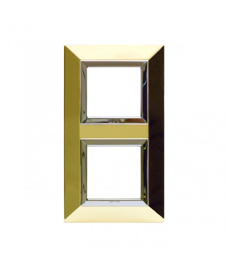 PLATE ZAMA44 POLISHED BRASS 2+2M