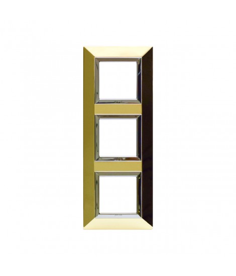 PLAQUE ZAMA44 POLISHED BRASS 2+2+2M