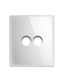 PLACCA NEW STYLE VETRO BIANCA 2COM