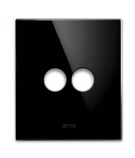 PLACCA NEW STYLE VETRO NERO AS.2COM