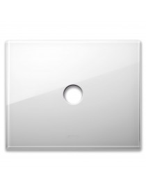 PLACCA NEW STYLE VETRO BIANCA 1COM