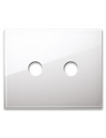 PLACCA NEW STYLE VETRO BIANCA 2COM