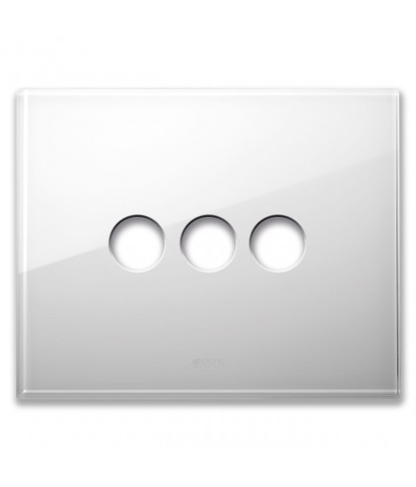 PLATE NEW STYLE GLASS WHITE 3COM