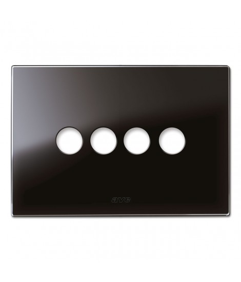 PLATE NEW STYLE BLACK GLASS AS.4COM