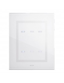PLACCA TOUCH VETRO BIANCA 3+3COM