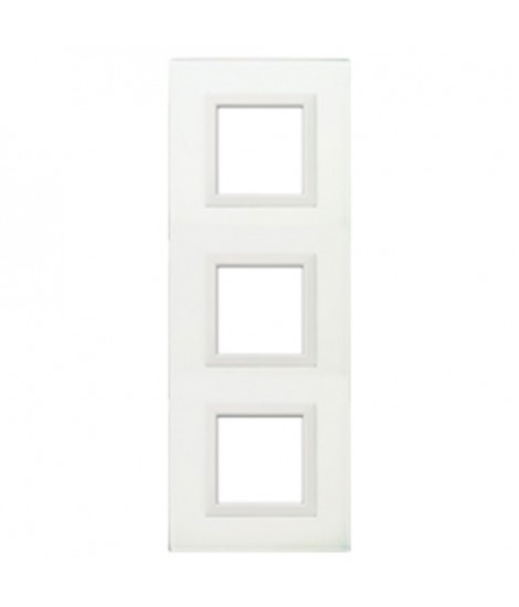 PLAQUE VERA44 GLASS WHITE 2+2+2M