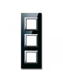 PLAQUE VERA44 GLASS BLACK ASS.2+2+2M