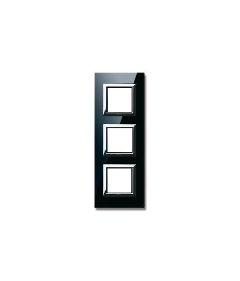 PLAQUE VERA44 GLAS SCHWARZ ASS.2+2+2M