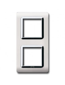 PLACCA TECN.44 BIANCO CO.CROMO 2+2M