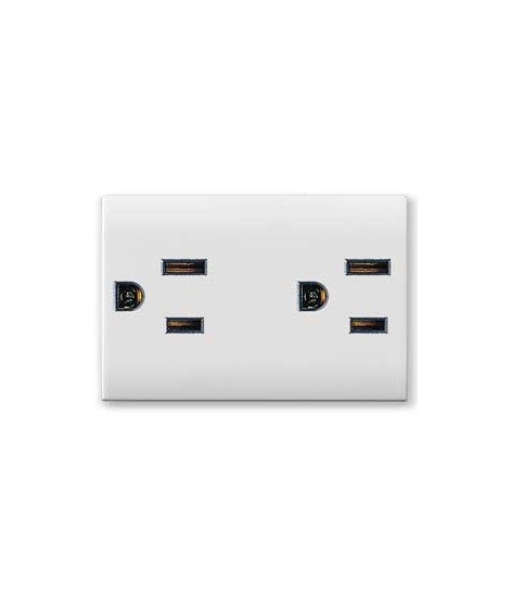 DOPPIA PRESA USA 2P+T 15A DOMUS 3M